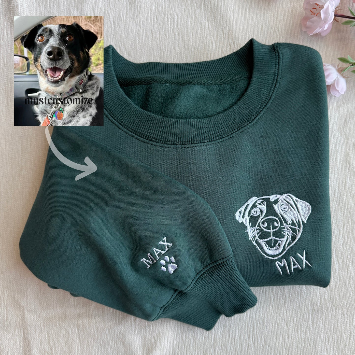50% OFF🔥Custom Pet Portrait Hoodie💕Sweatshirt