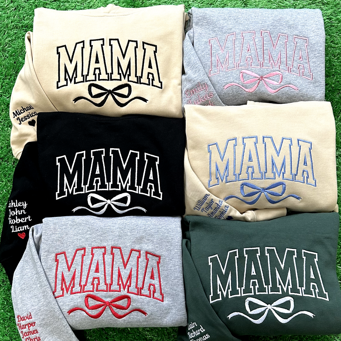 50% OFF🎄Custom Bow College Mama Sweatshirt🎀Hoodie