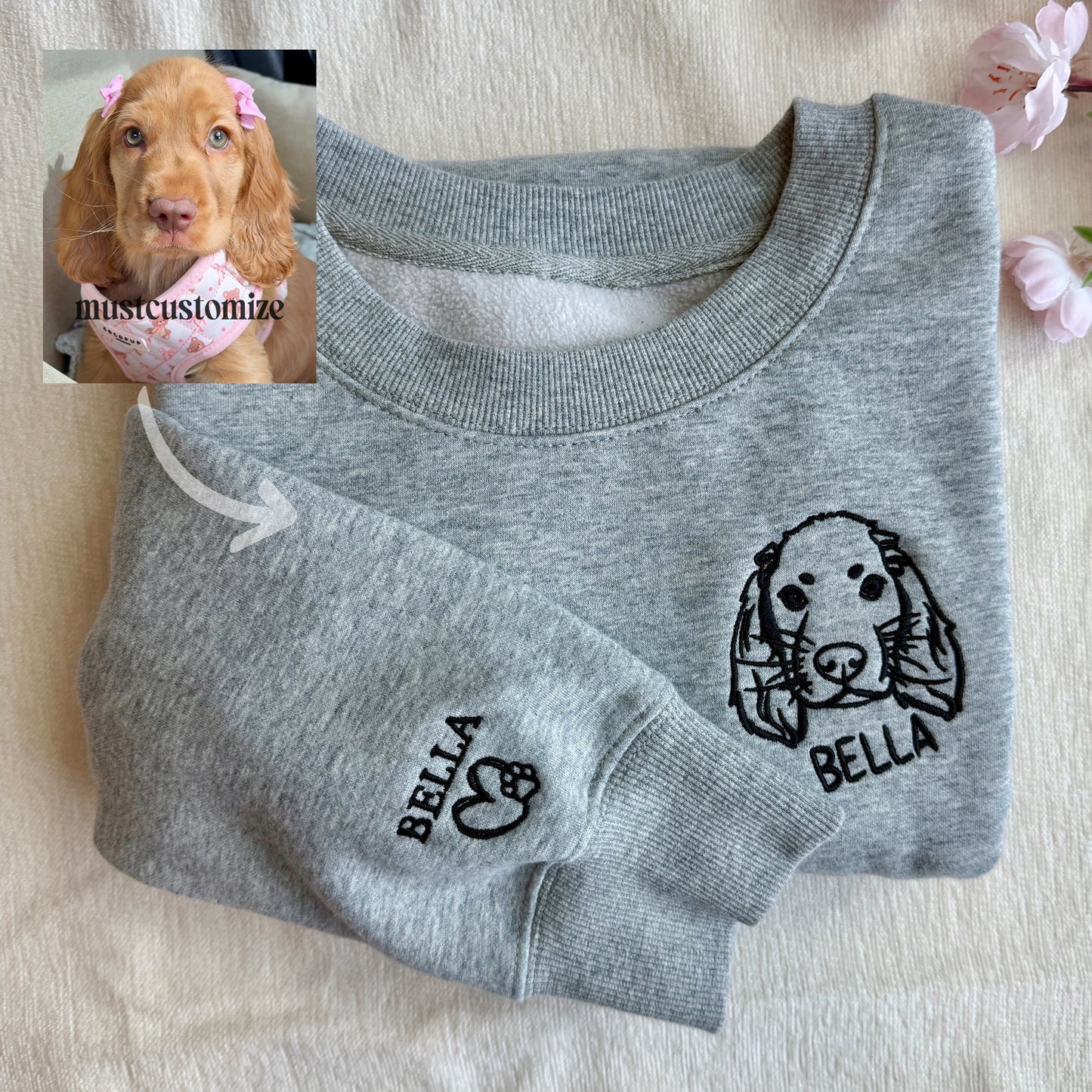 50% OFF🔥Custom Pet Portrait Hoodie💕Sweatshirt