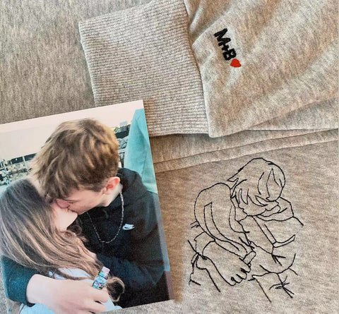 50% OFF🔥 CUSTOM LINE DRAWING HOODIE💕CREWNECK