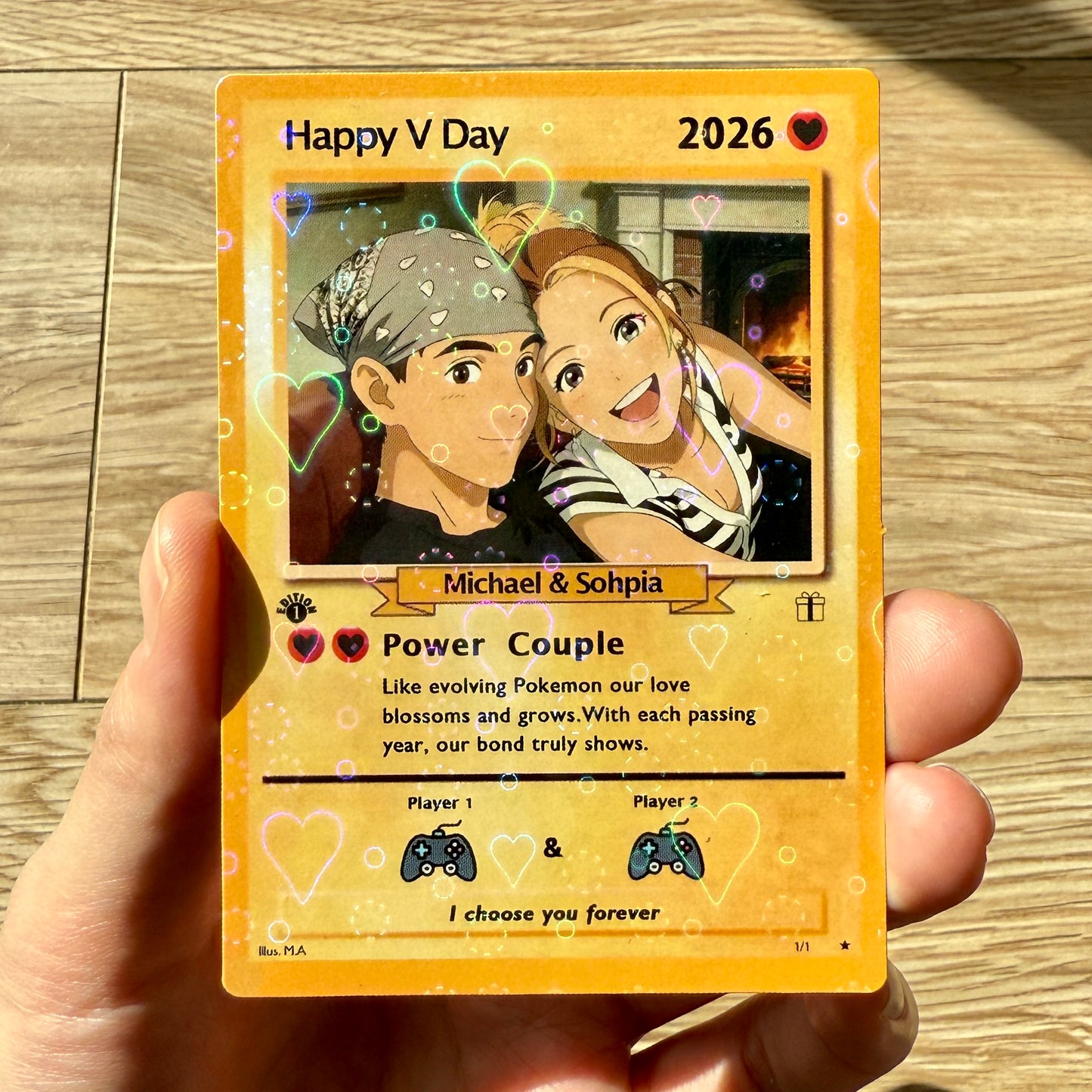 50% OFF💕Custom Anniversary Card Couple Photo Anime Style
