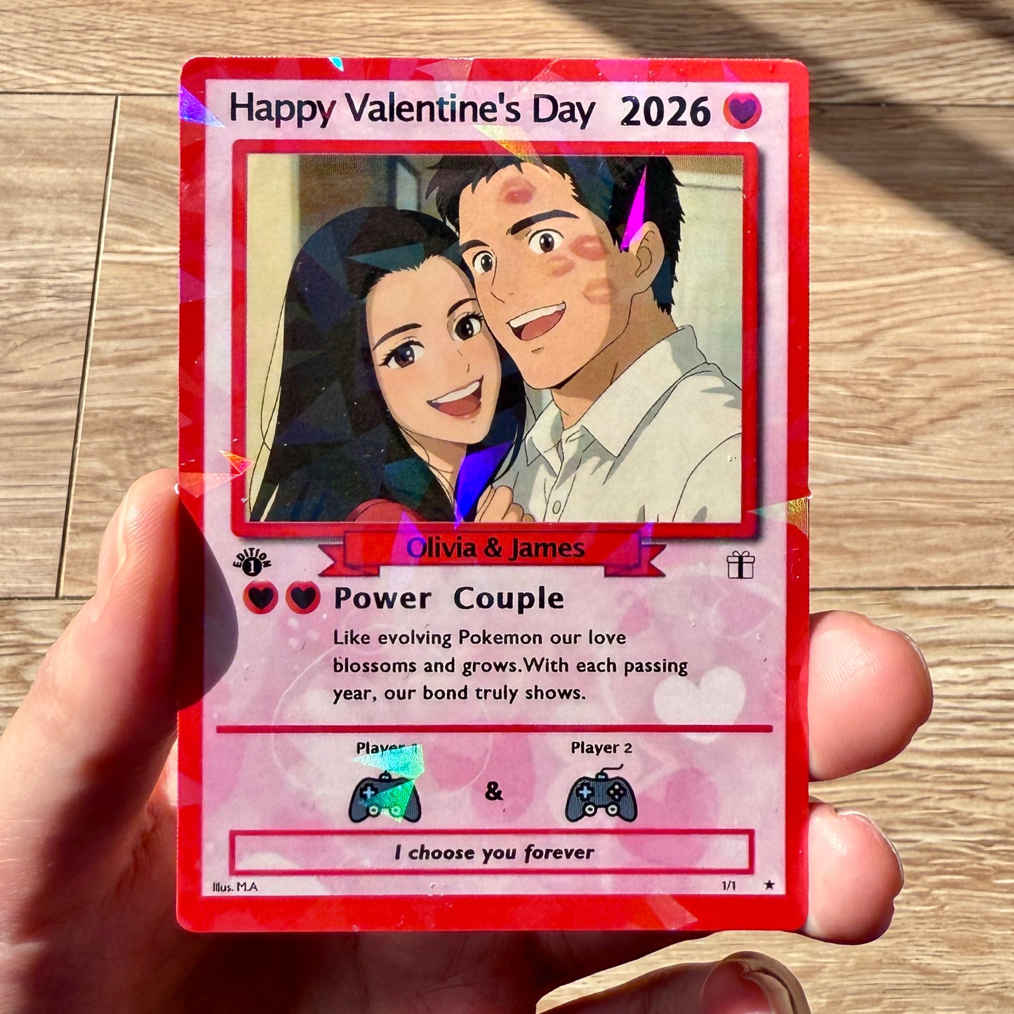50% OFF💕Custom Anniversary Card Couple Photo Anime Style