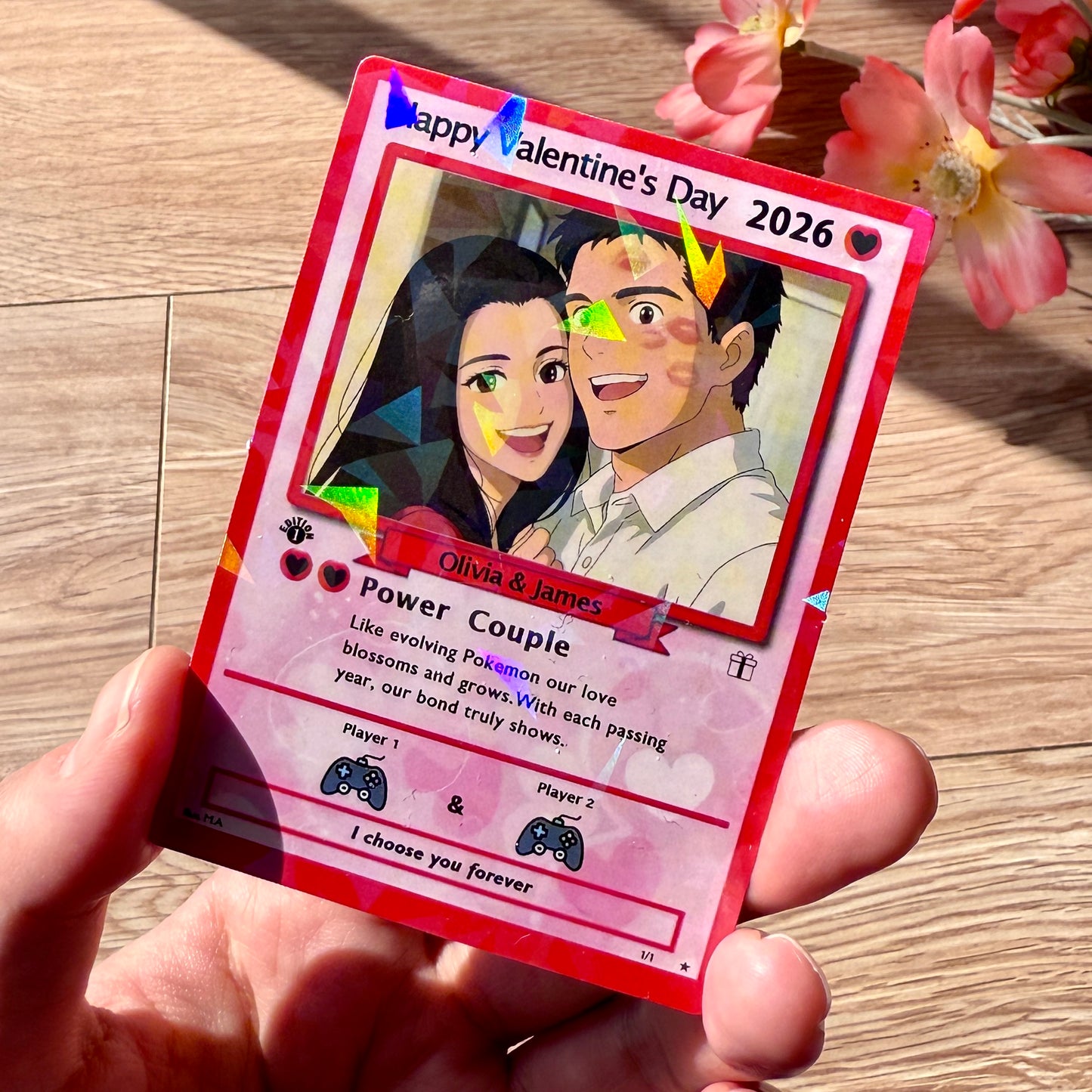 50% OFF💕Custom Anniversary Card Couple Photo Anime Style