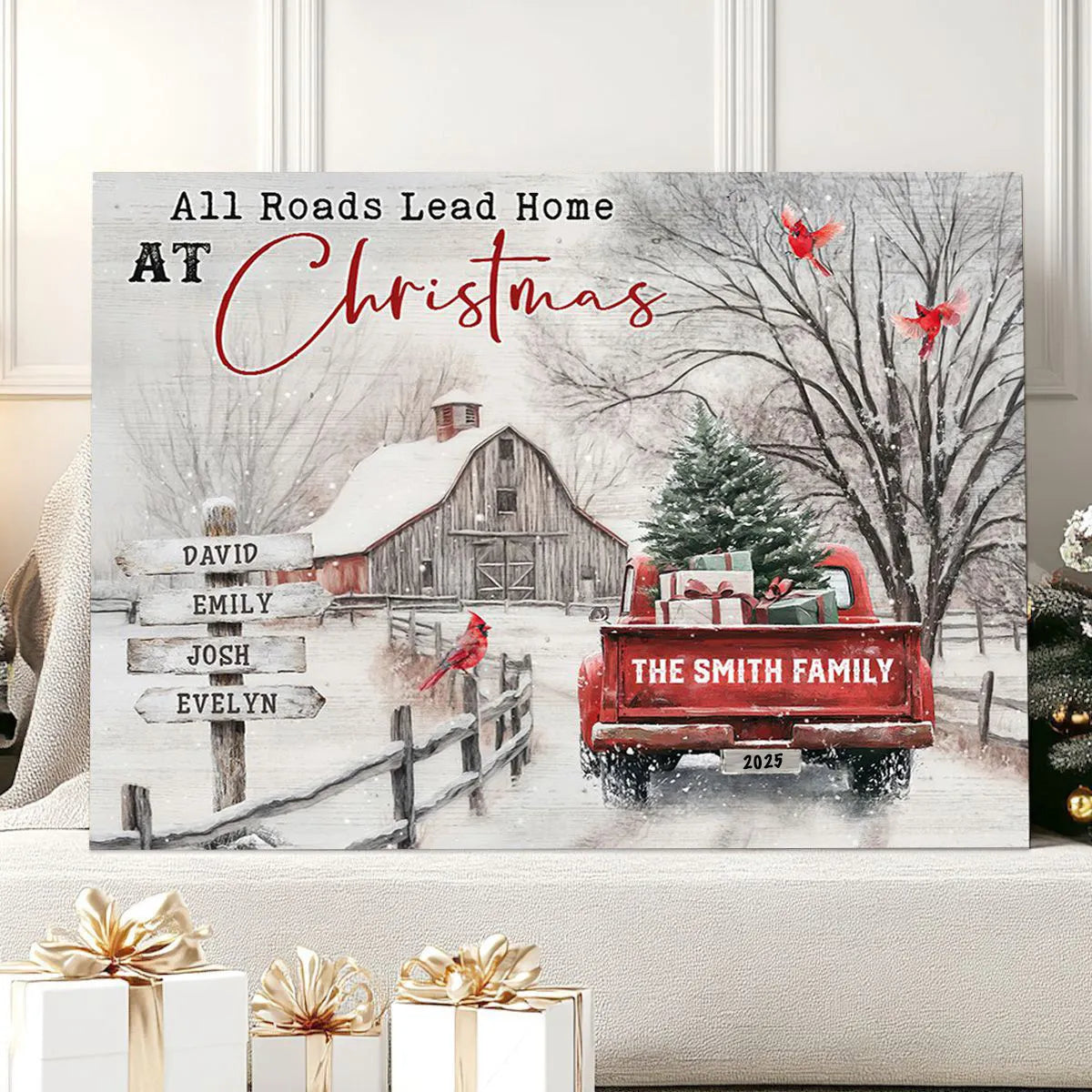 50% OFF🎄Custom Christmas Truck Canvas