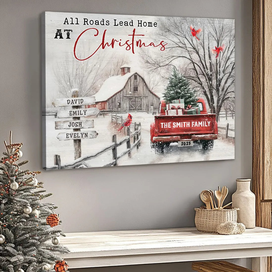 50% OFF🎄Custom Christmas Truck Canvas