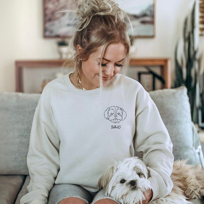 50% OFF🔥 CUSTOM LINE DRAWING HOODIE💕CREWNECK